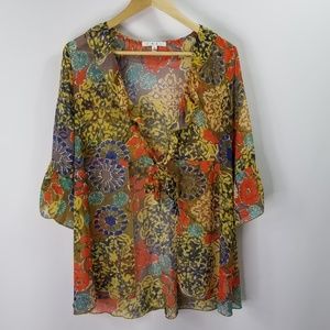 Cabi Sheer Cover Up Top